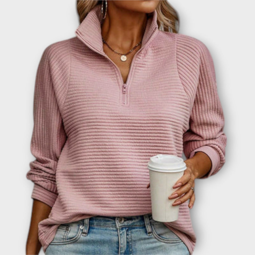 Vilja - Pulover s polo zipom