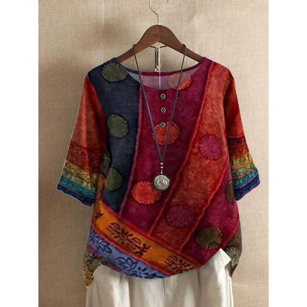 Valerie - Barvni boho-top