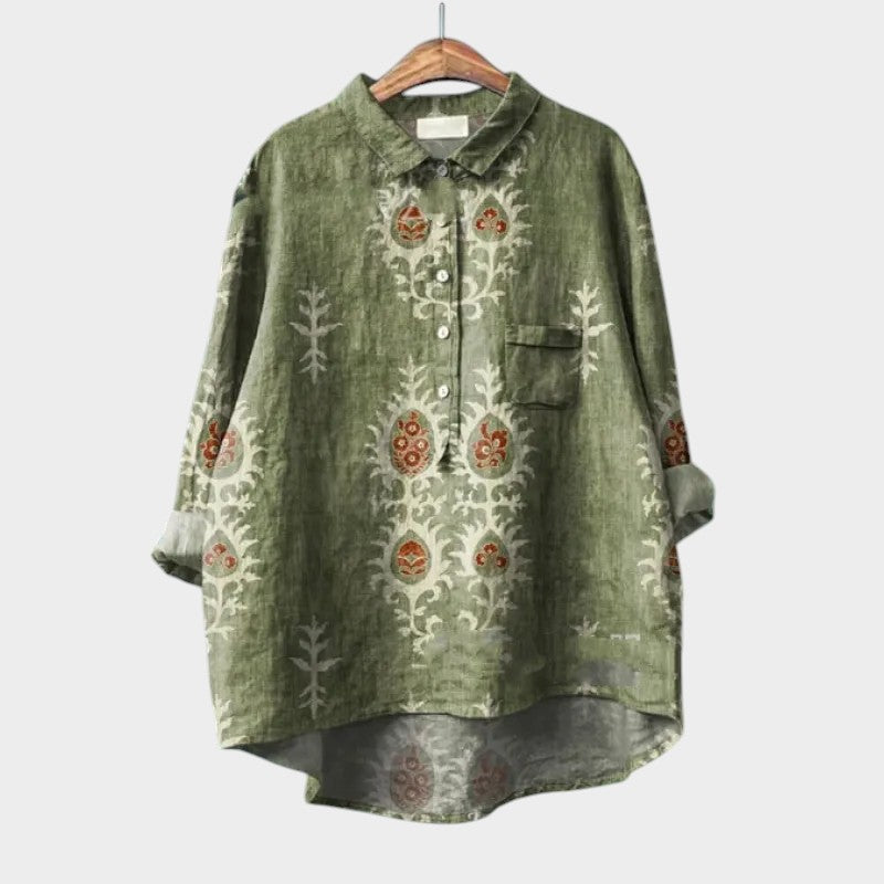Lovina | Premium bluza z čipkastim zaključkom