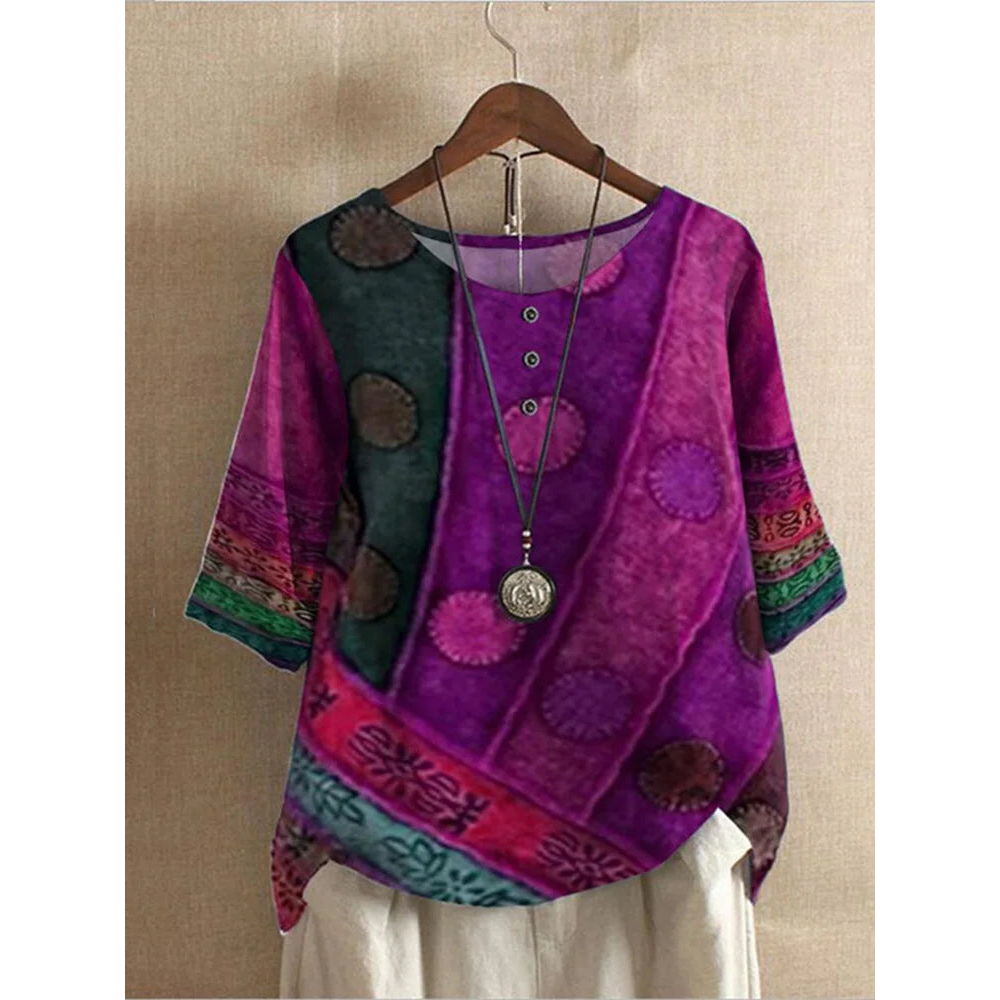 Valerie - Barvni boho-top