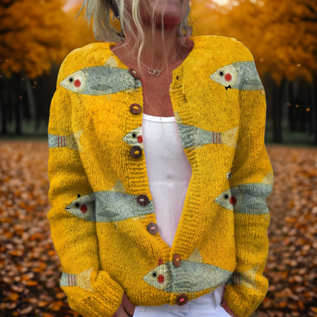 Bella - Sardine Art Kardigan
