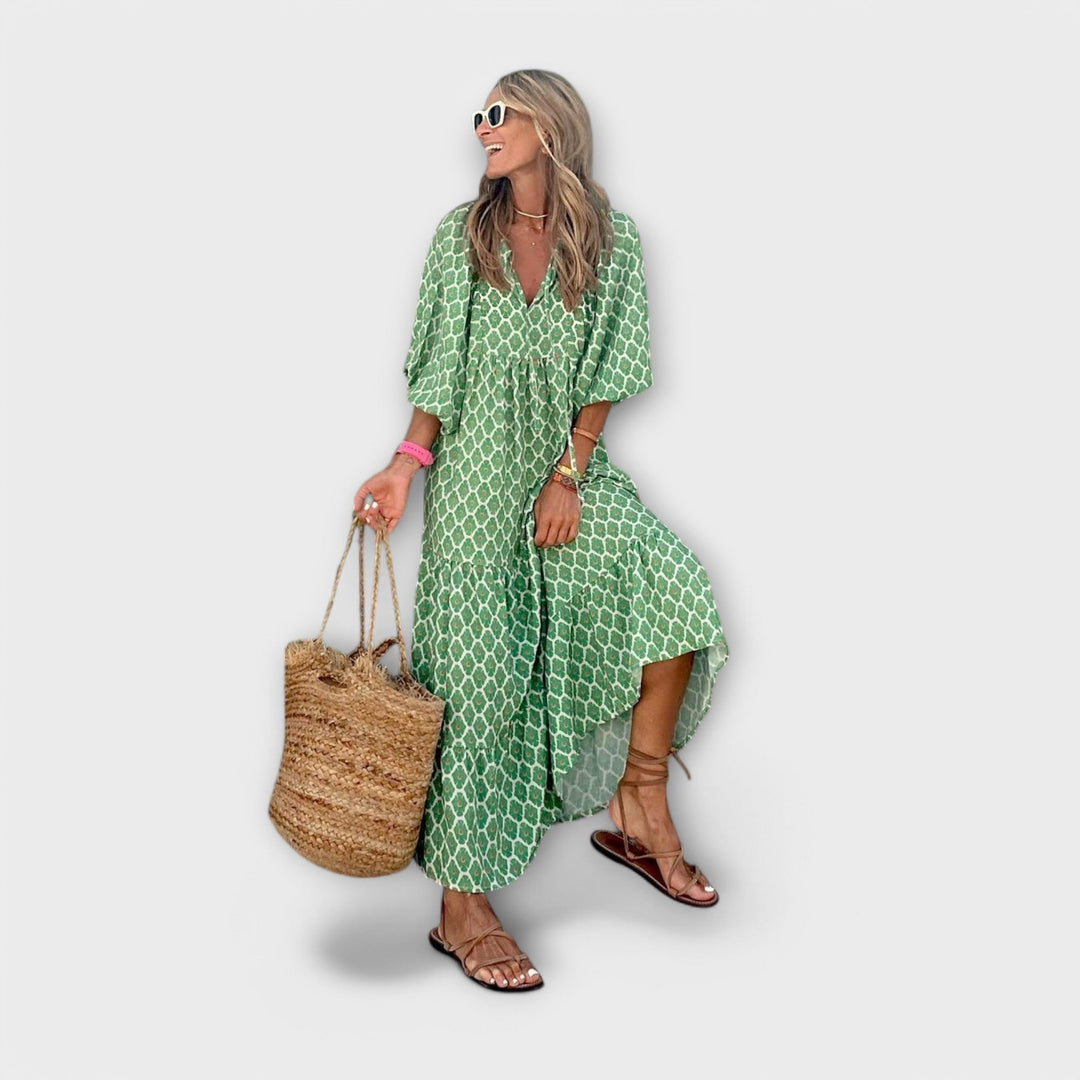 Elegantne geometrijske maxi obleke