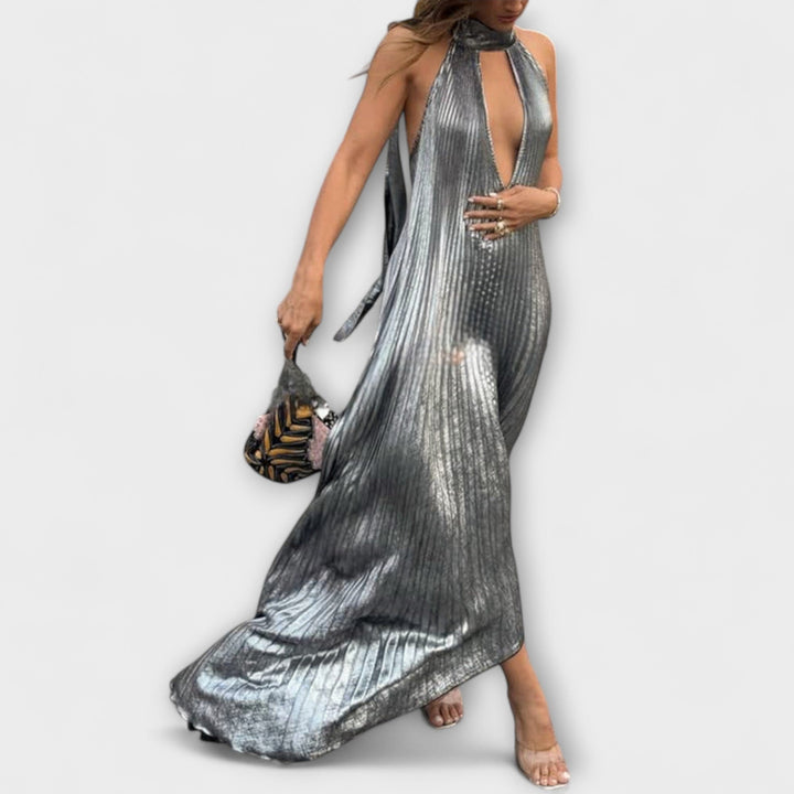 Calliope - Metalne plisirane maxi obleke
