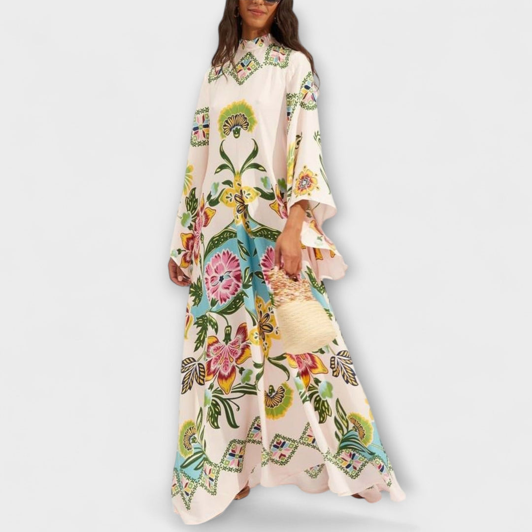 Lisa - Elegantne maxi obleke z cvetličnim potiskom in ohlapnim dizajnom