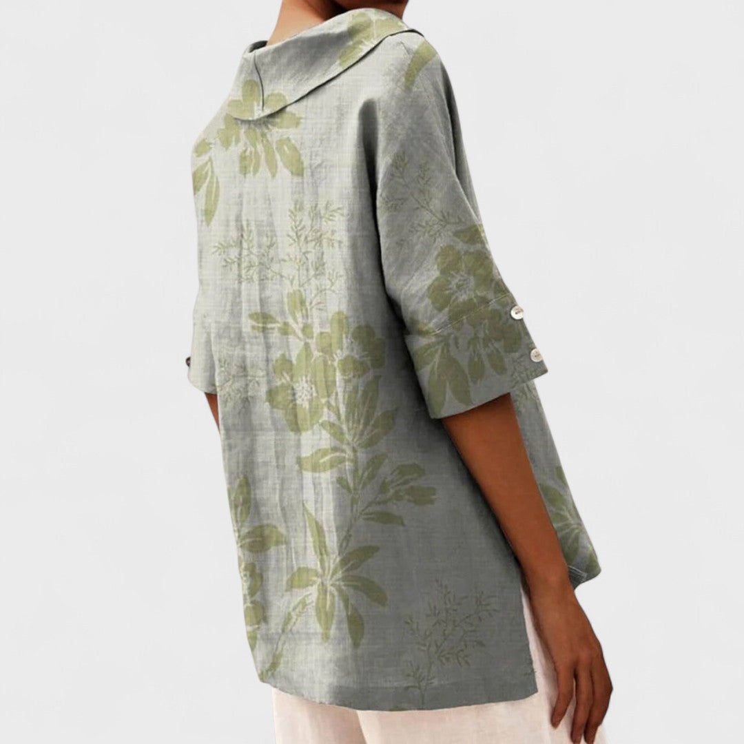 Lenka - Eleganten top z V-izrezom